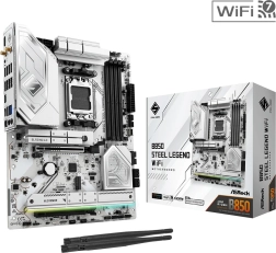 Placa base blanca B650 Steel Legend WiFi AM5 ATX