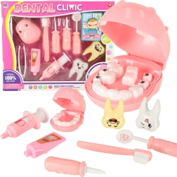 Set de dentista con hipopótamo – juguete educativo para niños – Rosa