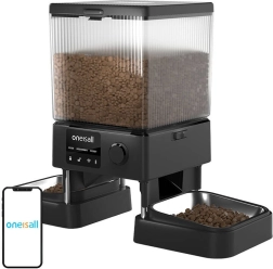 Comedero automático doble para mascotas Wi‑Fi Oneisall