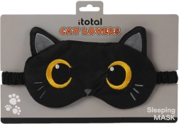 Máscara para dormir con motivo de gato negro