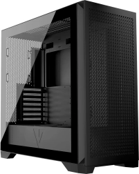 Caja de ordenador Volcano Expanse T, sin ventiladores, negra