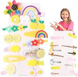 Set de pinzas de pelo de colores para niñas, 14 uds