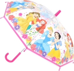 Paraguas manual transparente con motivo de princesas