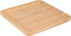 Bandeja de servir cuadrada de bambú 25 × 25 cm