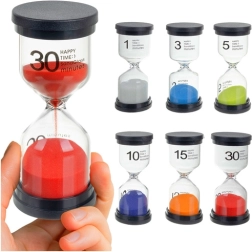 Kruzzel set de relojes de arena (1/3/5/10/15/30 min)