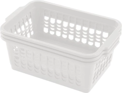 Cestas de plástico HEIDRUN 30 × 19,5 × 13 cm, set de 3 uds., mix de colores