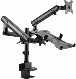 Soporte ajustable de monitor y portátil para escritorio