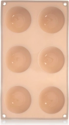Molde de silicona para hornear semiesferas 28 × 16,5 cm, beige