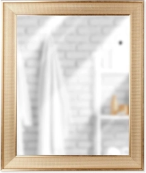 Espejo de pared dorado, rectangular 49,5 × 59,5 cm