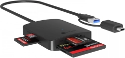 Lector de tarjetas 4 en 1 USB Type-C + A