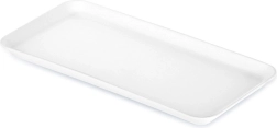 Bandeja de servir rectangular blanca 29,5 × 15 cm
