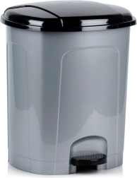 Papelera de plástico con pedal 30 l – gris