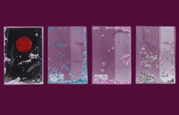 Funda con purpurina para cuaderno A4