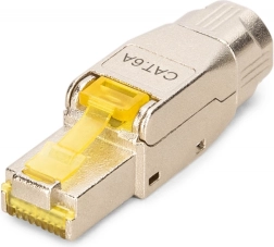 Conector RJ45 cat. 6A STP para 10GbE y PoE++, metálico sin herramientas, AWG 22–27