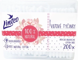 Bastoncillos de algodón con varilla de papel LINTEO 200 uds.