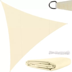 Toldo triangular de sombra 4 × 4 × 4 m Gardlov – Beige