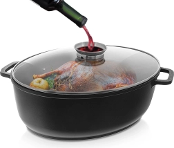 Fuente ovalada de granito con tapa 12 l ORION Grande