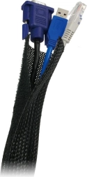 Organizador de cables flexible, negro