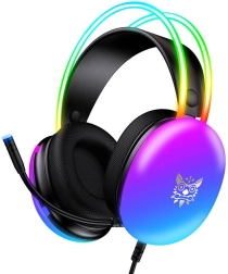 Auriculares gaming ONIKUMA X25 negros con retroiluminación RGB