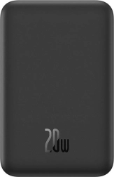 Mini powerbank magnética BASEUS 5000 mAh con MagSafe, USB‑C 20 W, negra