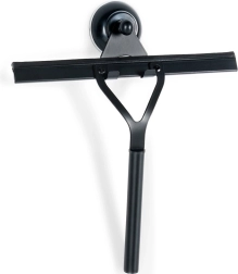 Rascador negro para vidrio con gancho de ventosa