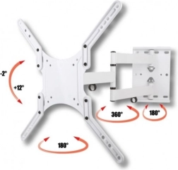 Soporte de pared blanco ajustable para LCD/LED de 23 a 55 pulgadas