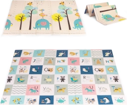 Alfombra de juego de espuma reversible 200 × 150 cm con alfabeto y medidor de altura ECOTOYS