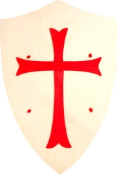 Fauna Escudo de madera con cruz