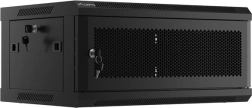 Armario mural de 19 pulgadas 4U 600x450 con puerta perforada negro