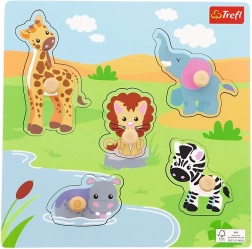 Mini puzle de madera Safari – 5 piezas