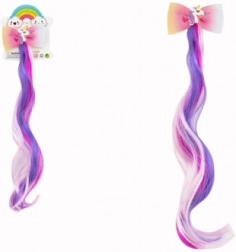 Clip para el cabello con mechón arcoíris de unicornio