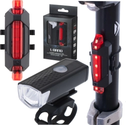 Juego de luces LED para bicicleta delanteras y traseras con USB