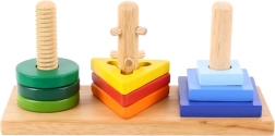 Encajable educativo de madera con formas Bigjigs Toys – encaja y gira