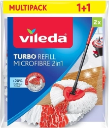 Cabezales de recambio para mopa rotativa TURBO 2 en 1, 2 uds.
