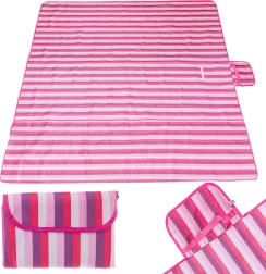 Manta de playa y picnic plegable rosa