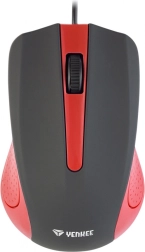 Ratón con cable Yenkee con conexión USB, 3 botones, superficie engomada