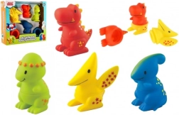 Set de dinosaurios de baño desmontables y rociadores LITTLE HERO MIX 'N MATCH