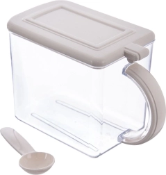 Dispensador de cocina para alimentos secos de 1 l con tapa y cuchara