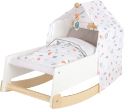 Cuna para muñecas SMALL FOOT Little Button con dosel
