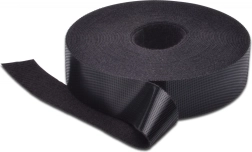 Brida adhesiva de velcro DIGITUS para cableado, 20 mm, rollo de 10 m, negra