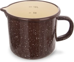 Jarra esmaltada con medidor y pico vertedor 1,2 l, marrón