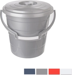 Cubo de plástico Hobby con tapa 20 l (surtido de colores)