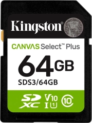 Tarjeta de memoria SD 64GB Canvas Select Plus Gen3 100MB/s