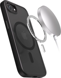 Funda Hybrid Frost MAG para iPhone 16e MagSafe negra