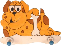 Perchero de madera Perrito para niños