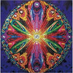 Pintura de diamantes 7D mandala circular 30 × 30 cm