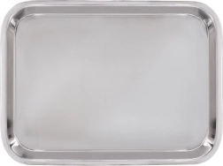 Bandeja de servir de acero inoxidable 39,5 × 27,5 cm - 1 unidad