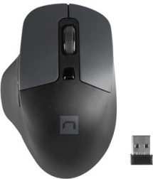 Ratón inalámbrico NATEC Blackbird 2 con clic silencioso, 1600 DPI, negro