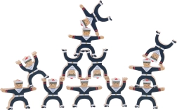 Figuras apilables de madera Marineros