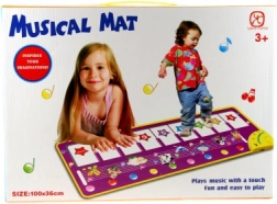 Alfombra musical tipo piano con animales para niños